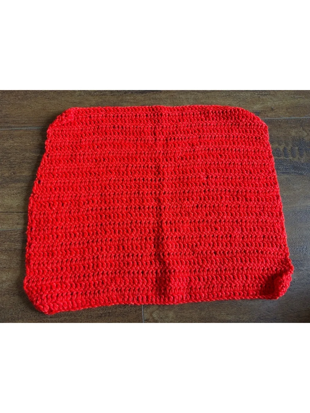 Handmade Red Crochet Dishcloths Set of 2